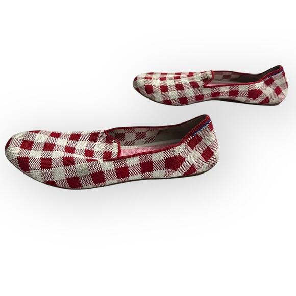 Rothy’s x Marta Ferri Loafers Womens 6 Red White Gingham Pull On Limited Edition - Picture 7 of 16